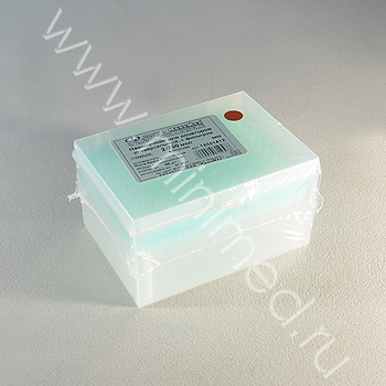 Наконечник для дозаторов с фильтром 2-200 мкл, для ПЦР, тип Gilson, стер.,п/п,96 шт.в штативе,Aptaса