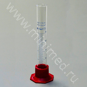 Цилиндр 3-25-2 (с делением) ТУ 9464-013-52876351-2014, ГОСТ 1770-74, МиниМедПром, уп.10 шт,