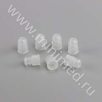 Пробка для пробирок 13 мм, п/эт, нейтральная, уп.1000 шт, ТУ 9464-015-29508133-2014, МиниМед