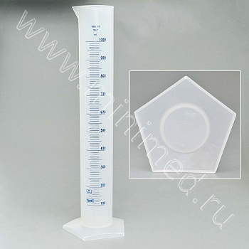 Цилиндр 1000 мл с дел.,высокий,п/п-Kartell,уп.1/6 шт
