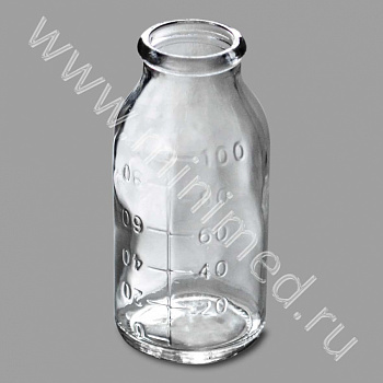 Бутылка стеклянная тип ll-100-2-МТО, для крови, трансфузионных и инфузионных препаратов по ГОСТ 1078