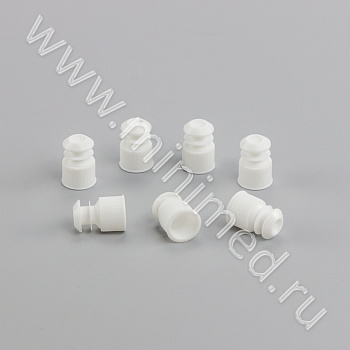 Пробка для пробирок 12 мм, п/эт, белая, уп.1000 шт, ТУ 9464-015-29508133-2014, МиниМед
