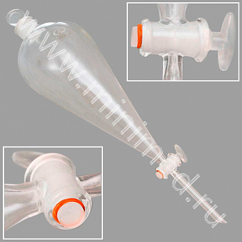 Воронка делительная ВД-3-2000, грушевидная, уп. 4 шт, МиниМед