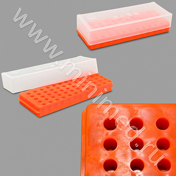 Штатив д/центрифужных (Эппендорфа)пробирок,60 гн.,п/п, уп.1/50 шт