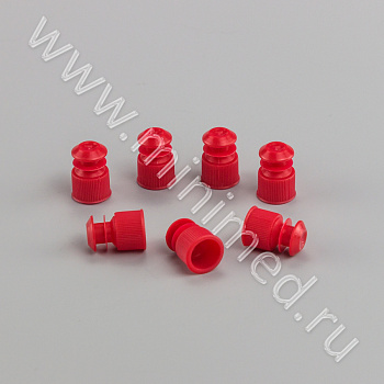Пробка для пробирок 12 мм, п/эт, красная, уп.1000 шт, ТУ 9464-015-29508133-2014, МиниМед