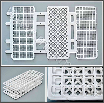 Штатив для пробирок диам.17,п/п, 60 гнезд, уп.5/50 шт